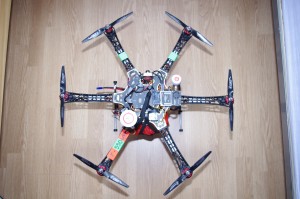 Vue de dessus F550 wookong cat E